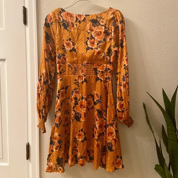 NWT Free People Morning Light Golden Mini Dress - Picture 4 of 8